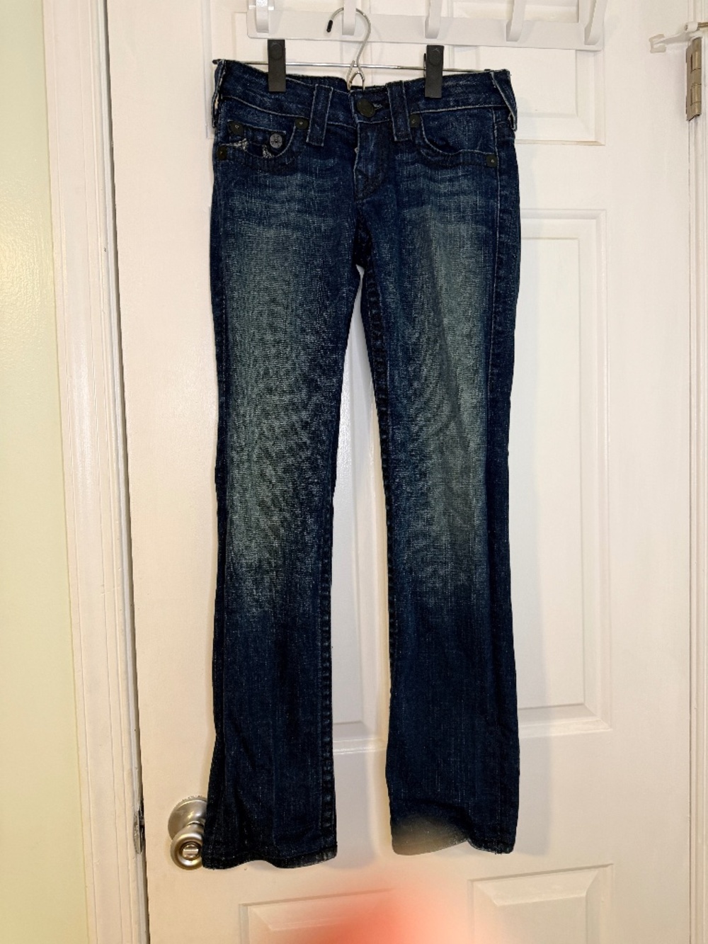 True Religion Y2K Vintage Jeans Women’s 24 Dark Wash Flare Made USA